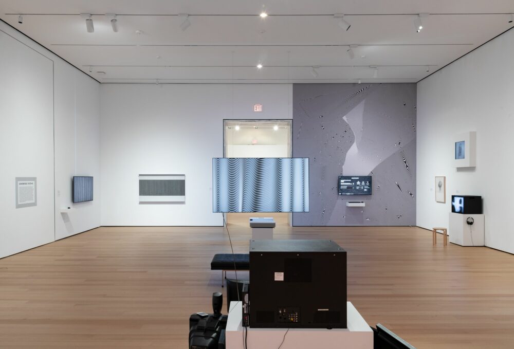 Installation view of Electric Op at Buffalo AKG Art Museum, September 27, 2024-January 27, 2025. Image courtesy Buffalo AKG Art Museum. Photo: Brenda Bieger, Buffalo AKG Art Museum