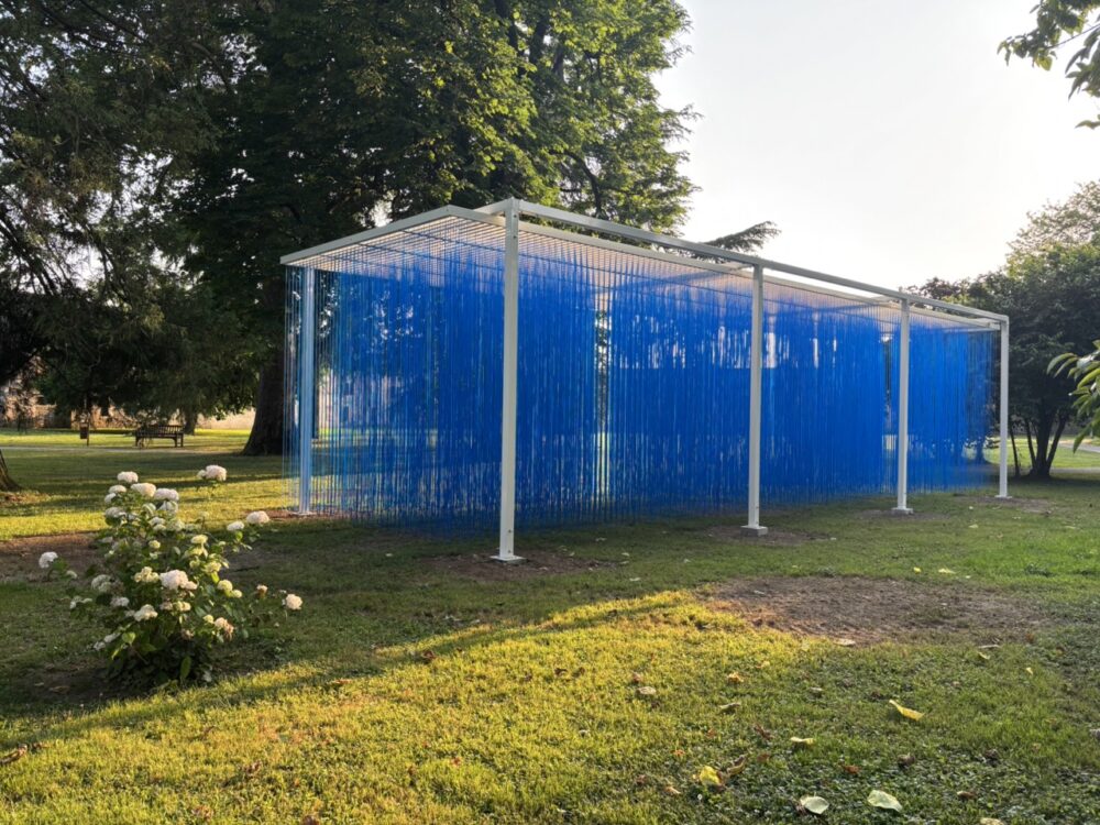 Now on view at Villa Manin in Italy ’Transparent architectures’ exhibition. From June 8 to October 26, 2025 "Pénétrable BBL bleu", 1999 Ex. N° 5/8